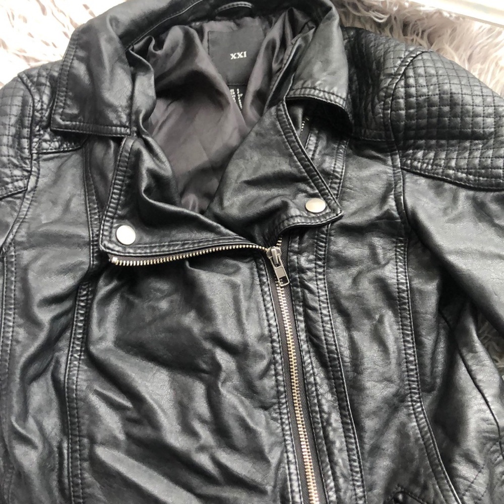 Black leather jacket